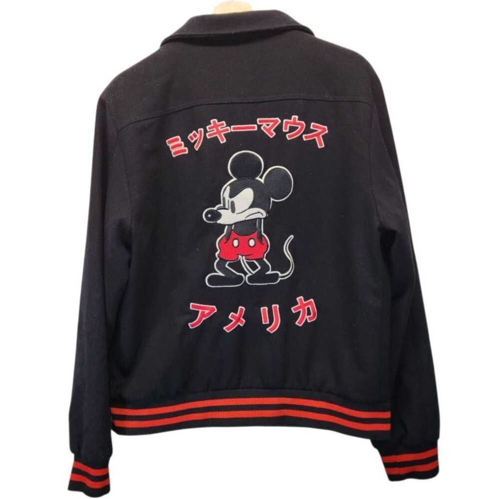 Mickey Mouse Disney x Forever 21 Collab Black Varsity Jacket MENS Size XL